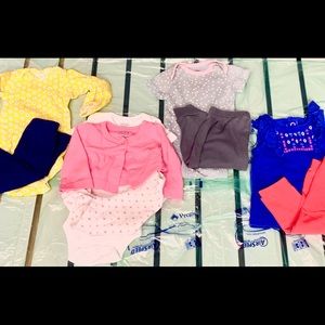 4 different Baby outfits 9 total Pieces, 5pcs new